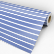Blue Horizontal Striped Wallpaper