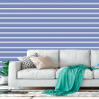 Blue Horizontal Striped Wallpaper
