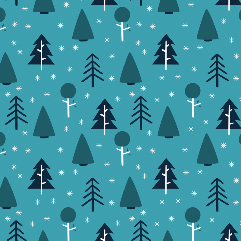 Children's Winter Forest Wallpaper