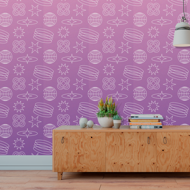 Papel pintado Juvenil Futurista Degradado