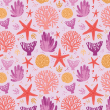 Children's Wallpaper Pink Sea Animals