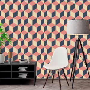 Geometric 3D Cube Wallpaper