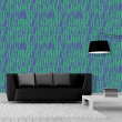 Wallpaper with Worn Texture in Green and Blue
