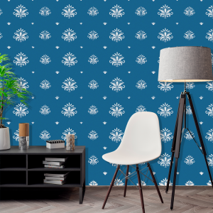 Papier Peint Victorien Bleu...