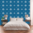 Victorian Indigo Blue Wallpaper