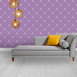 Papier Peint Victorien Violet