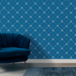 Victorian Indigo Blue Wallpaper