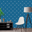 Victorian Indigo Blue Wallpaper